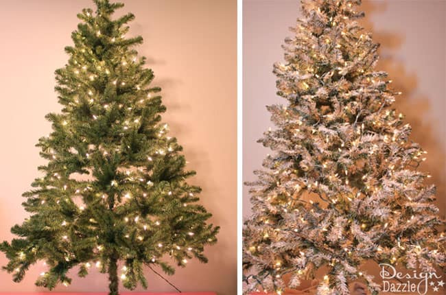 How to paint and glitter a Christmas tree - Design Dazzle