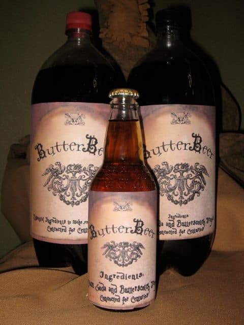 Great idea for a Harry Potter theme party. Print out these free Butterbeer lables - Design Dazzle
