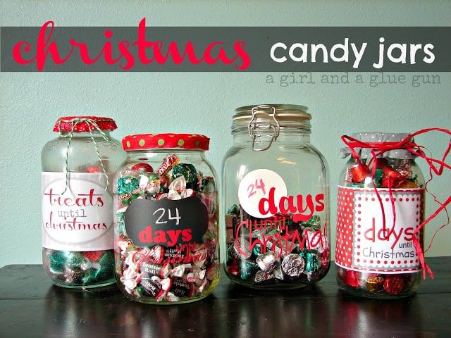 Christmas Countdown Candy Jars