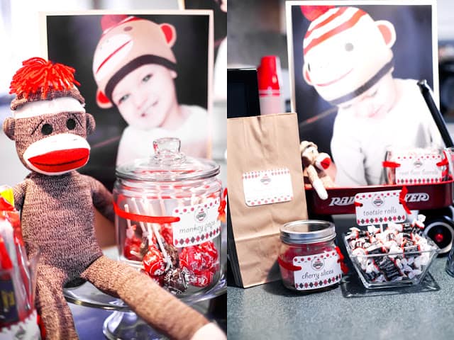 Unbelievably cute Sock Monkey Party by Bethany Chase! How adorable it this? Sweet candy and even sweeter decor! I love this theme!