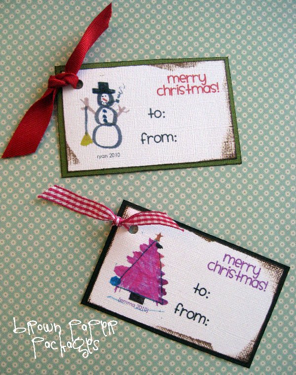 Children Designed Holiday Gift Tags featured on Design Dazzle