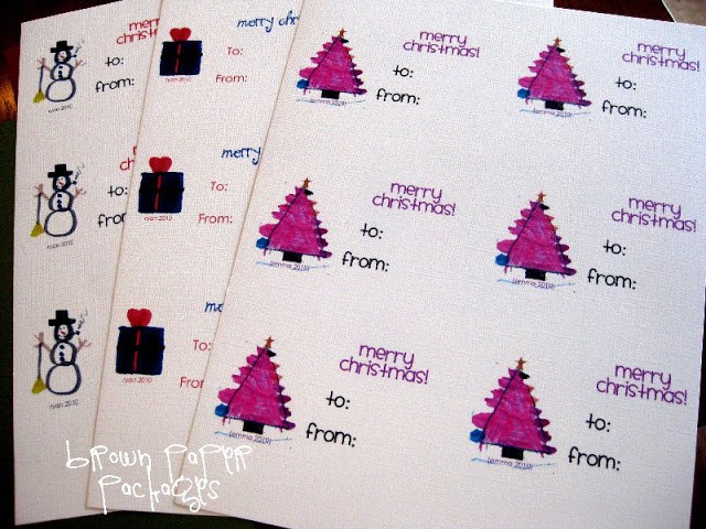 DIY Christmas Gift Tags Designed by your kids! Featured on Design Dazzle