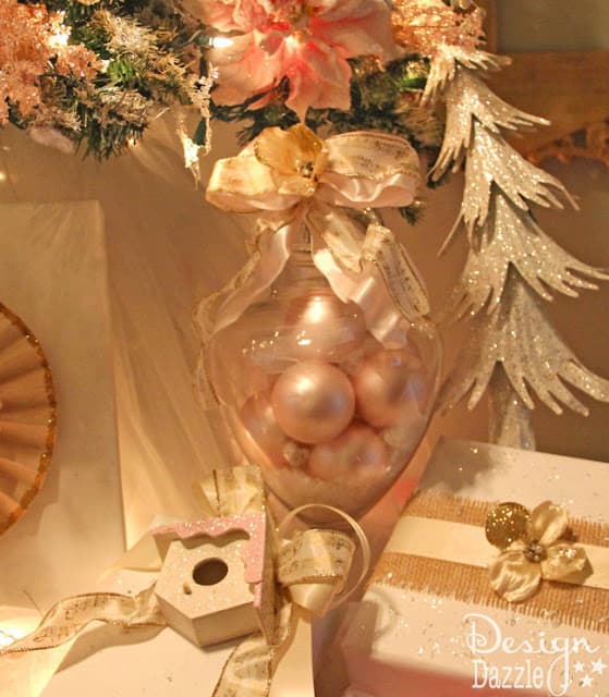 Pink, creams and gold holiday decorations - Design Dazzle