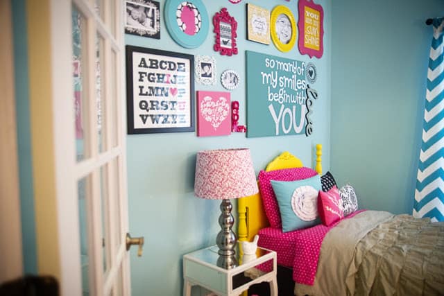 Touch of Sunshine Girls Room by Ginny Phillips! LOVE the colors that bring so much personality into a room! 