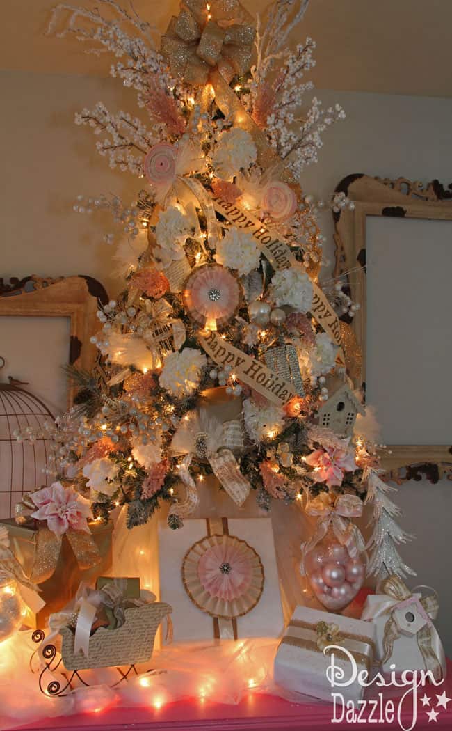 Shabby chic Christmas tree designed by Toni - Design Dazzle