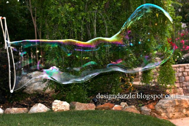 outdoor fun with the kids: Giant Bubbles