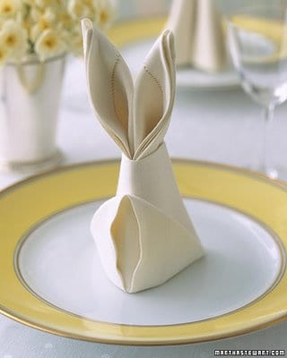 Bunny Napkins and a Beautiful Table Setting - Design Dazzle Bunny Napkins and a Beautiful Table Setting - Design Dazzle
