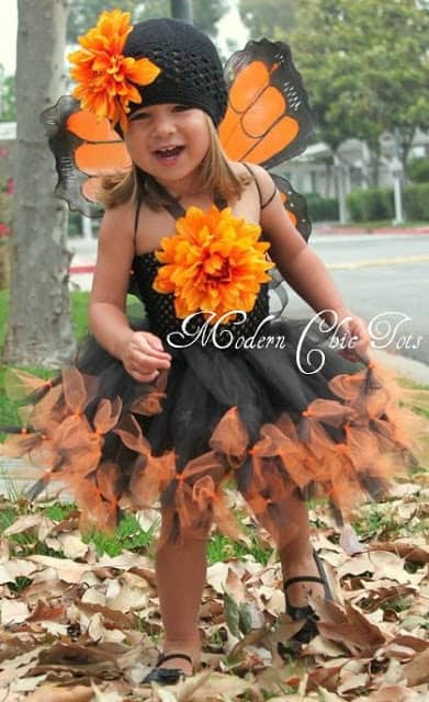 Halloween Costume Ideas, butterfly costume, tutu, monarch, toddlers