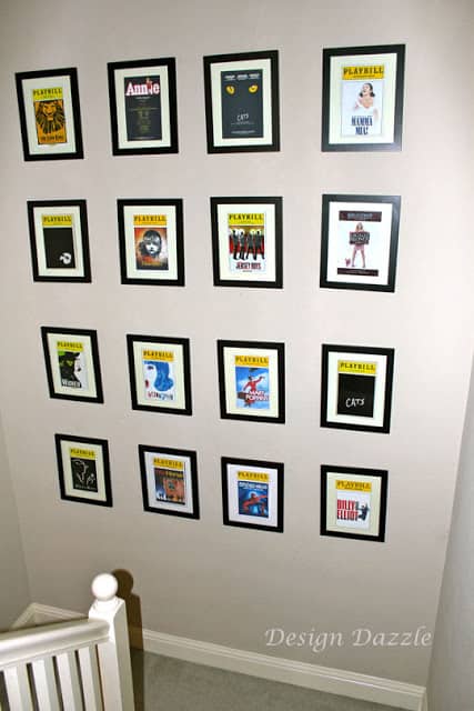 Playbills as wall art! Check it out on Design Dazzle