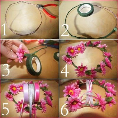 Whimsical flower tiara tutorial! Easy DIY craft that is the perfect accessory for a fairy party!