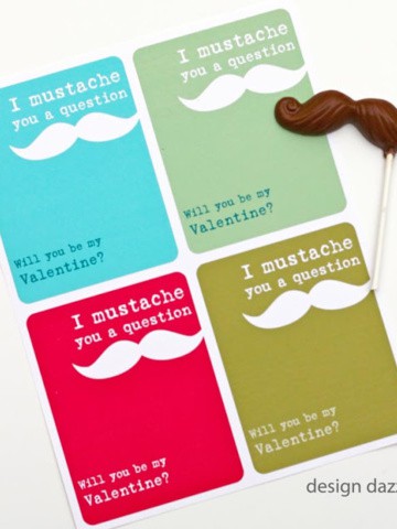 Free Valentine Printable. I mustache you a question! | Design Dazzle