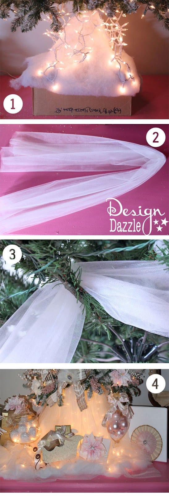 No sew Christmas tree skirt - Design Dazzle