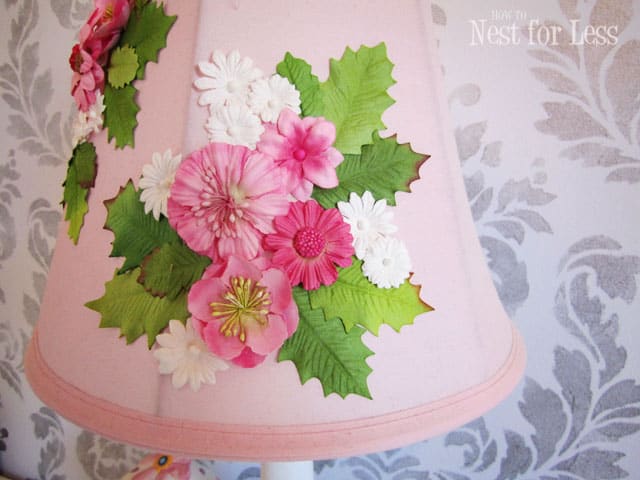 pink flowers lamp shade