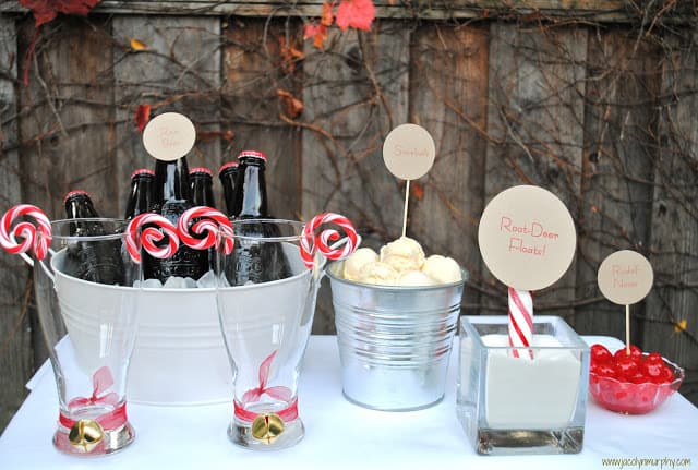 Root-deer float drink station Root-deer float station