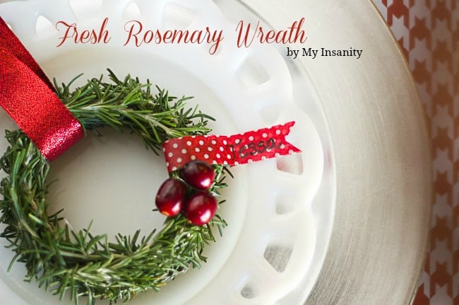 Fresh Rosemary Wreath for Christmas