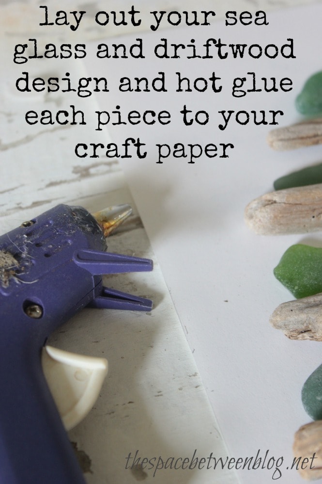 sea glass tree glue