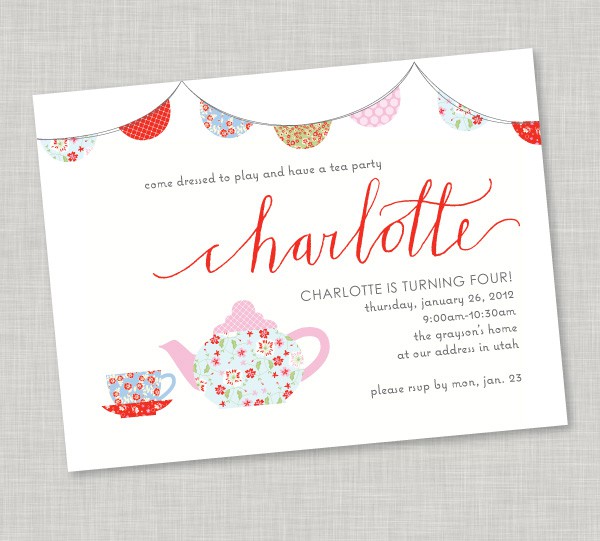 The Sweetest Vintage Tea Party by Pauline from Sweet Muffin Suite. Adorable invites that make each little girl feel so special. Love the soft colors! 