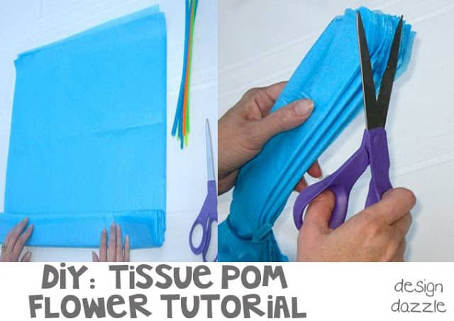 DIY: tutorial tissue pom flowers - Design Dazzle