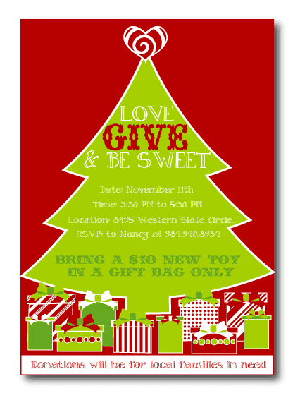Kids Toy Drive Party is the perfect way to catch the Spirit of Giving this season! Featured on Design Dazzle Kids Toy Drive Party is the perfect way to catch the Spirit of Giving this season! Featured on Design Dazzle