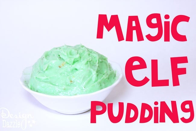 Free Printable for Magic Elf Pudding by Design Dazzle. “Why is the pudding magic? Because the pudding starts out white and turns green when you add milk.” #elfideas #christmaself #elfontheshelf