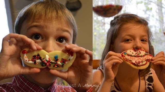 Mrs. Claus and Santa's Bash decorated cookies