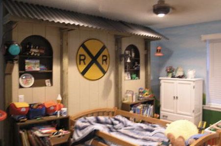train theme bedroom for kids
