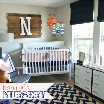 rustic modern boys nursery