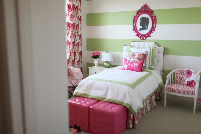 Pink and Green Girls Room - Design Dazzle