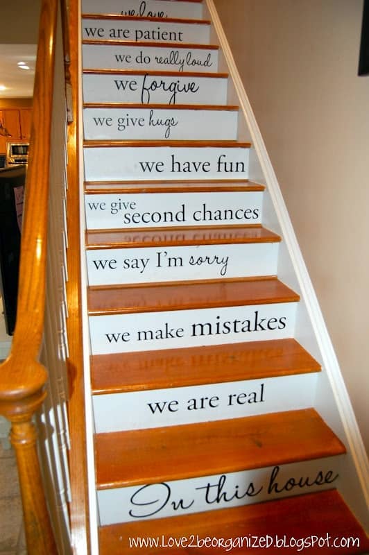 Lettered stairs