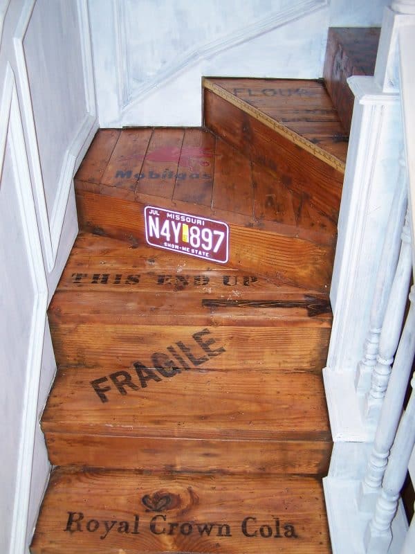 packing boxes stairs