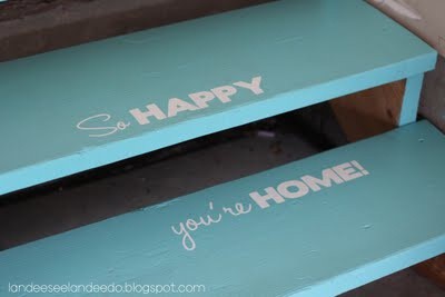 happy you're home staircase