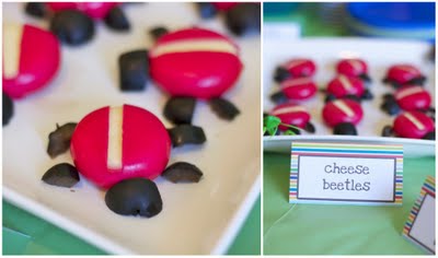 bug birthday cheese beetles