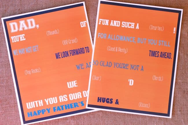 fathers day printable candy gram - Design Dazzle