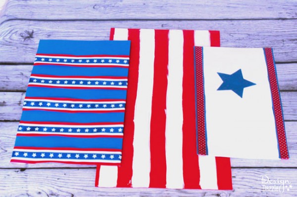 4th of July kids crafts using foam sheets and empty containers - Design Dazzle