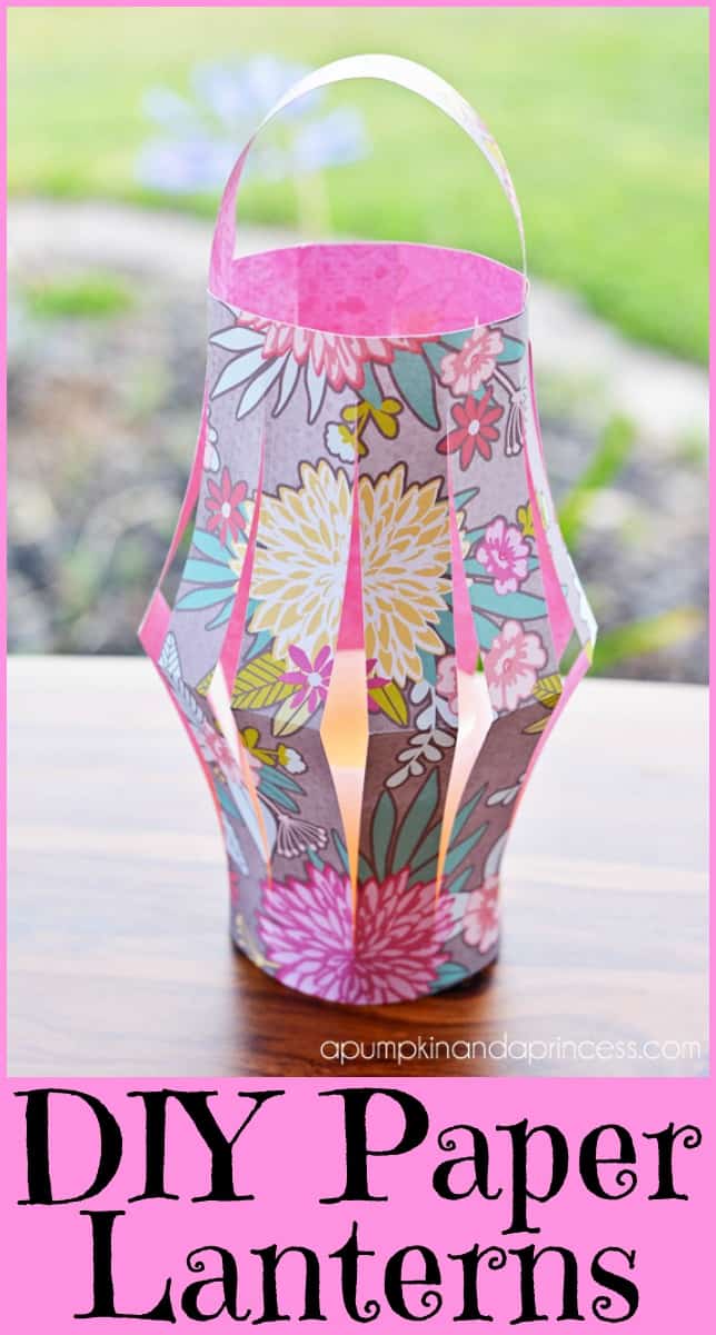 DIY Paper Lanterns! Perfect for a kids summer time craft! So fun for those summer nights!