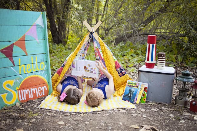 Summer Outdoor Reading Tent for Kids