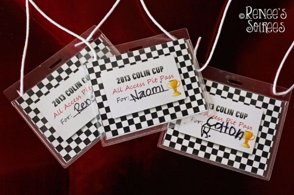 Hot Wheels Racing Car Party name tags