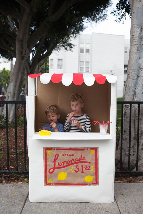 Cardboard creations - lemonade stand