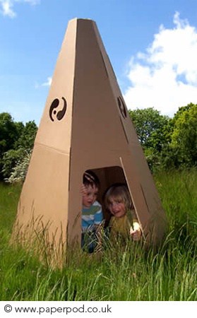 cardboard teepee