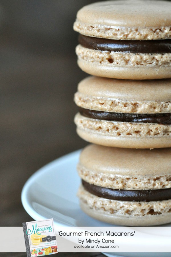 chocolate macarons with ganache filling