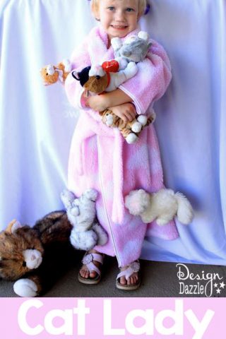 Handmade Cat Lady Costume for toddler girls