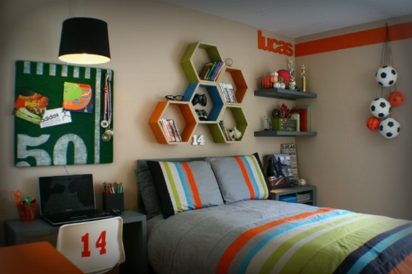 colorful teen boys room