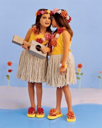 hula girls no sew halloween costume