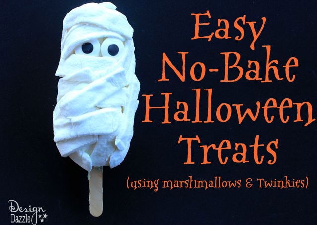 Easy No-Bake Halloween Mummy Treats - Using Snack Cakes! Design Dazzle