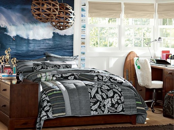 surfer teen boys room