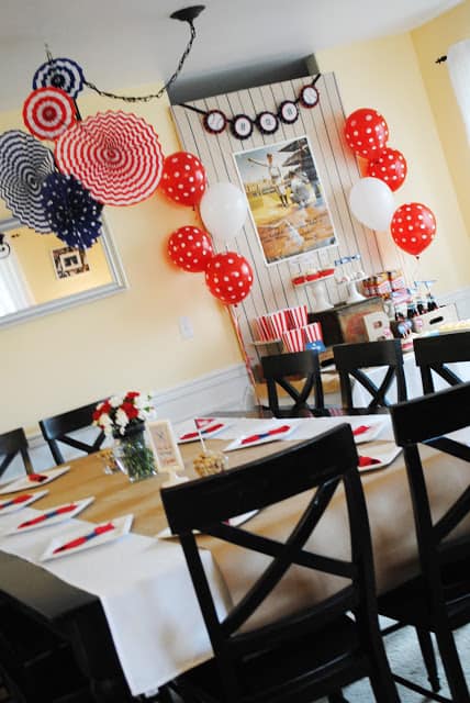 baseball party decor