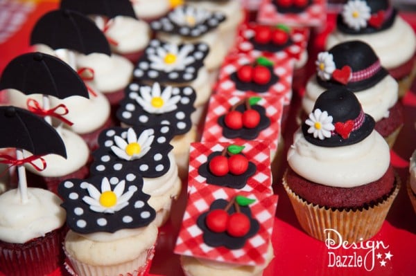 Mary Poppin Themed Cupcakes - Design Dazzle