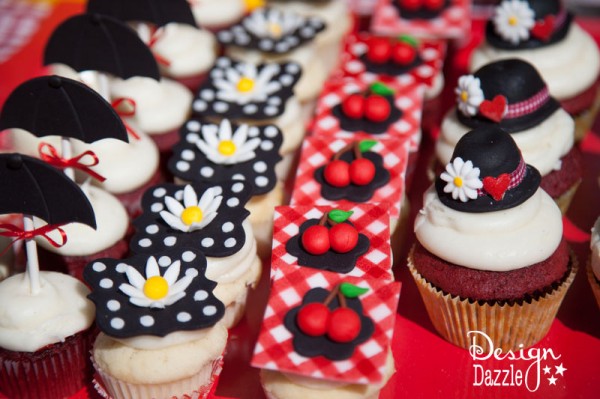 Mary Poppin Themed Cupcakes - Design Dazzle