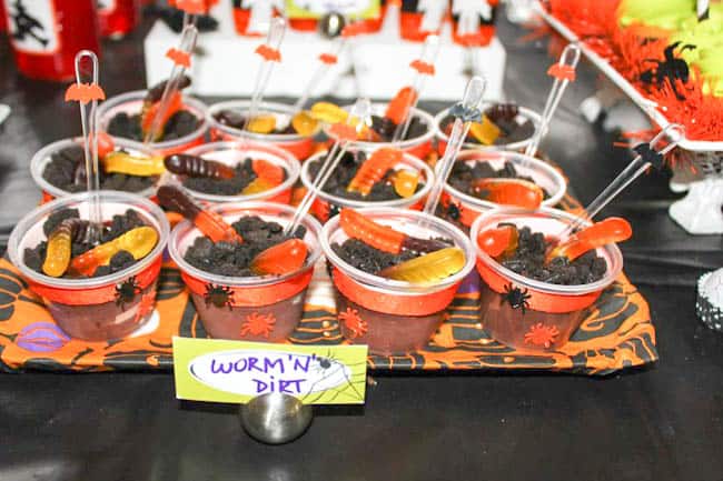 Halloween Worms and Dirt. Perfect for a Halloween Birthday Party!