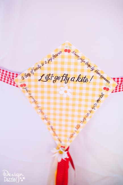 Let's go fly a kite! Mary Poppins chair tieback. Printables available at Design Dazzle!